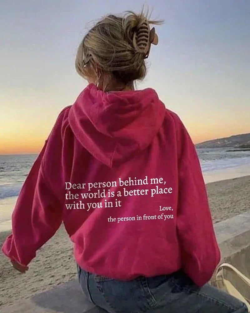Sweat-shirt « Chère personne derrière moi »