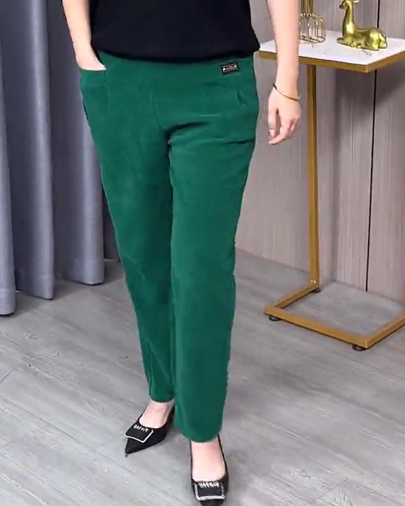 Pantalons Skinny Extensibles Unis
