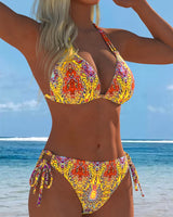 Bikini Coloré Licou Impression