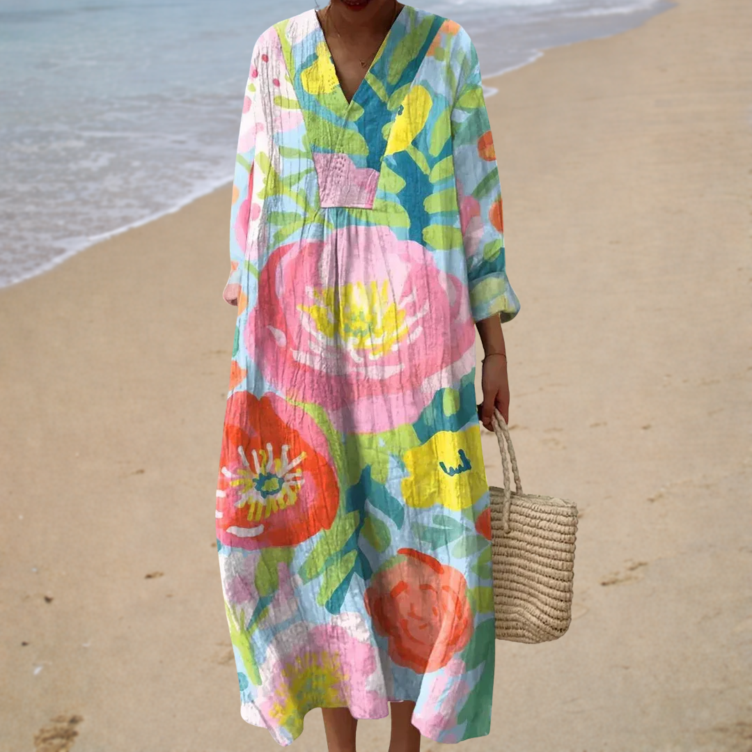 Robe d’Été Imprimée Flatteuse