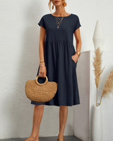 Robe ample à encolure ronde