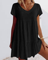 Robe ample décontractée à manches courtes