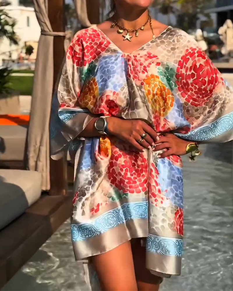 Paréo Imprimé Resort Maillot de Bain