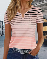 T-shirt décontracté rayé slim