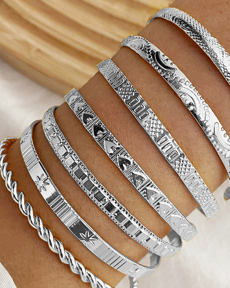 Bracelet étoile à six branches lot de 7 pièces