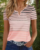 T-shirt décontracté rayé slim