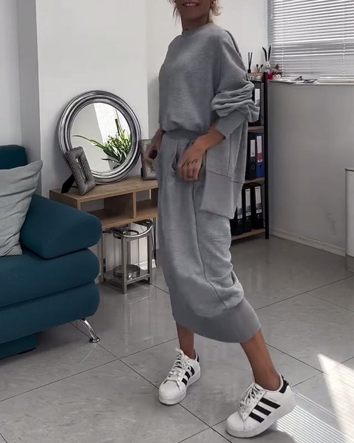 Sweat &amp; Jupe Ensemble Coordonné