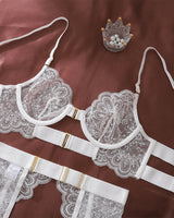 Sous-Vêtements Brodés Sexy Cinq Pièces