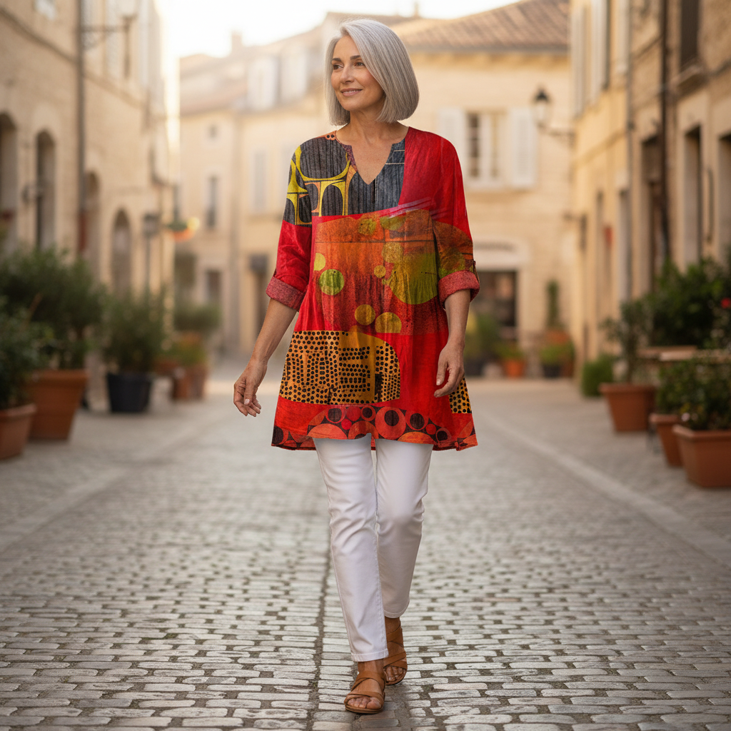 Skylar - Blouse longue imprimée