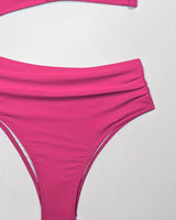 Maillot De Bain Deux Pièces À Volants Avec Étoile À Cinq Branches