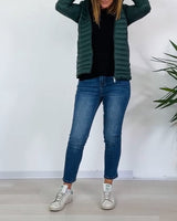 Manteau tendance de couleur unie avec fermeture éclair et bouton amovible