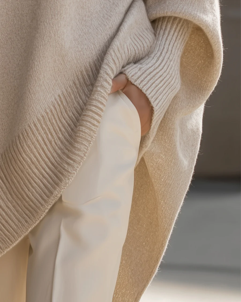 Pull Col Rond Loose Mi-Long
