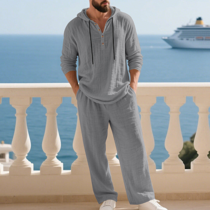 Ensemble Deux-Pièces Mode Homme Décontracté Long