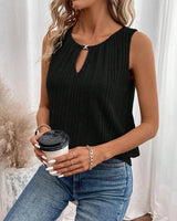 Tank Top avec Un Cou Carré et un Design Texturé