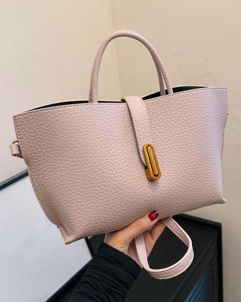 Sac À Main Élégant Uni Pour Femmes De Style Français