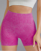 Short taille haute simple de couleur unie