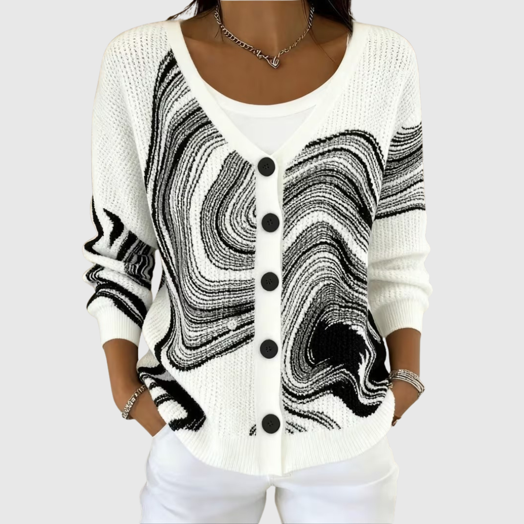 Lena | Cardigan en tricot confortable avec boutons