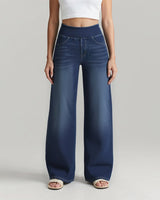 Denim Haute Taille Lavé Loose Baggy Décontracté