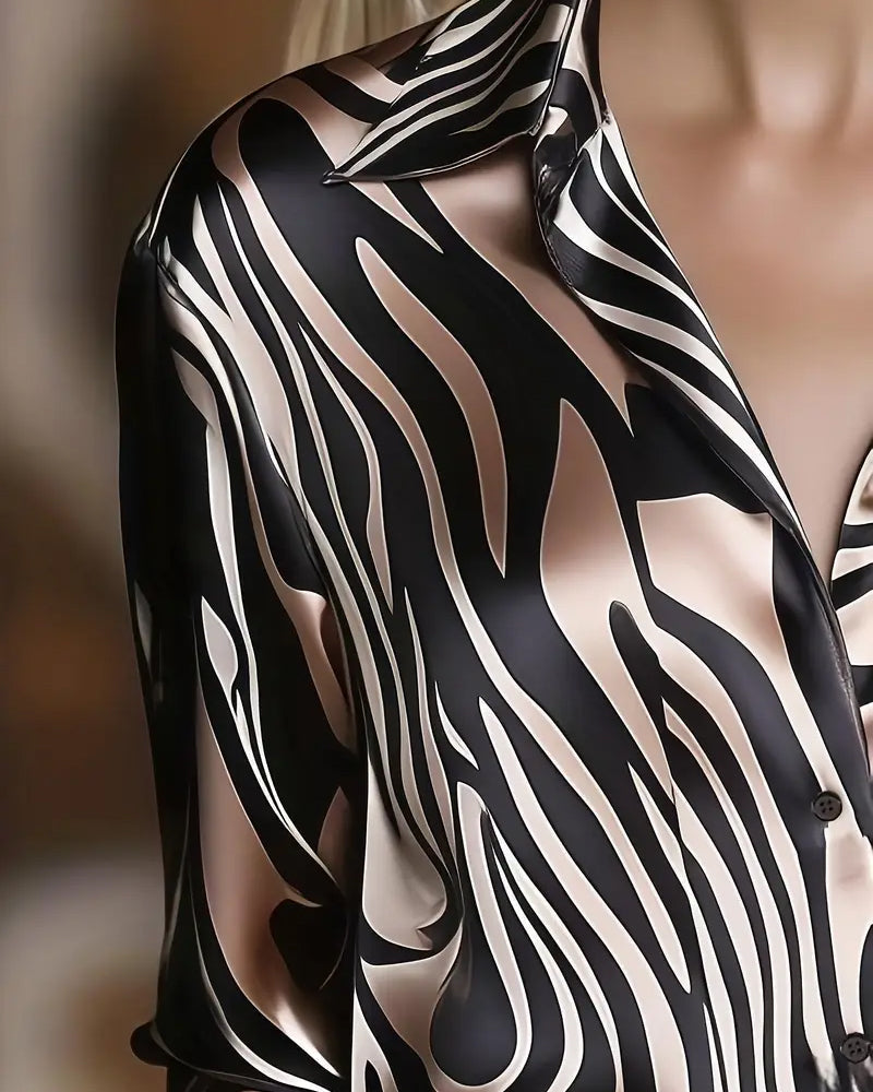 Chemise Imprimée Élégante Et Tendance