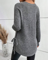 Pull Avec Manches Raglan Et Design De Nœud Latéral