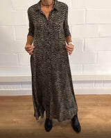 Robe imprimée avec poches à revers
