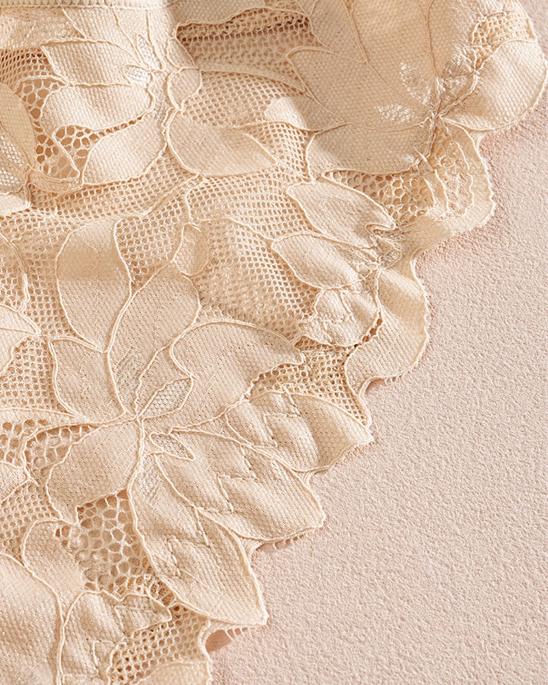 Culotte Femme En Dentelle Semi-Transparente