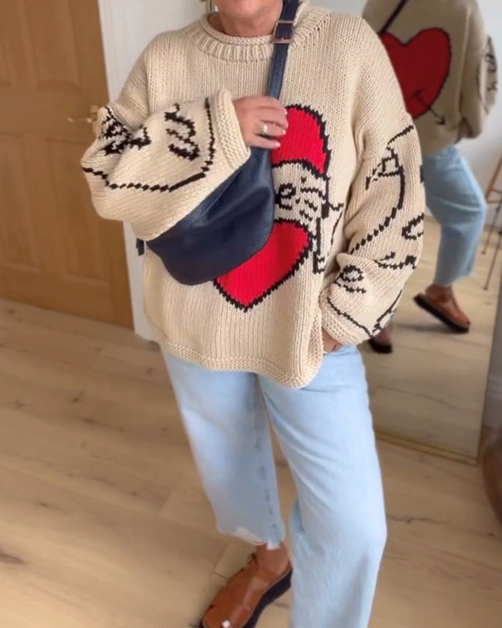 Pull décontracté à motif d&