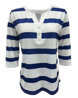 Blouse Manches Longues Polyvalente Rayée