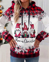 Sweat à capuche imprimé Père Noël