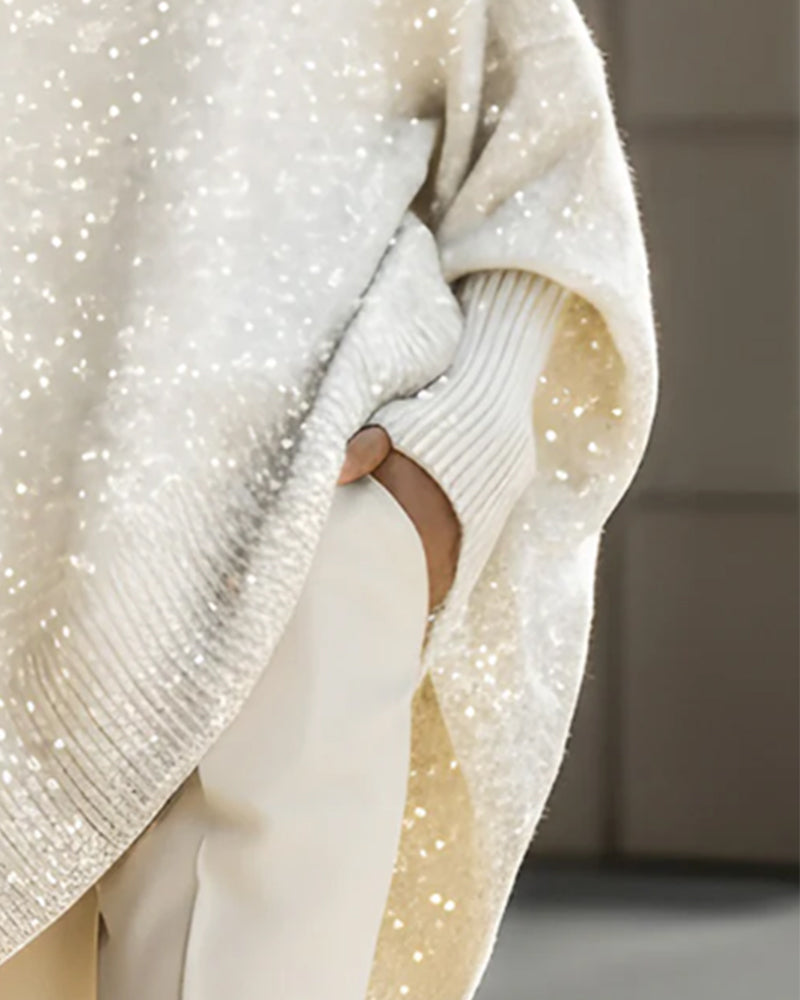 Pulls Irréguliers Manches Longues À Paillettes