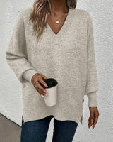 Pull Manche Lanterne Encolure En V