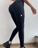 Pantalon taille haute avec poche et séchage rapide