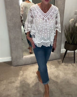 Blouse En V Élégant