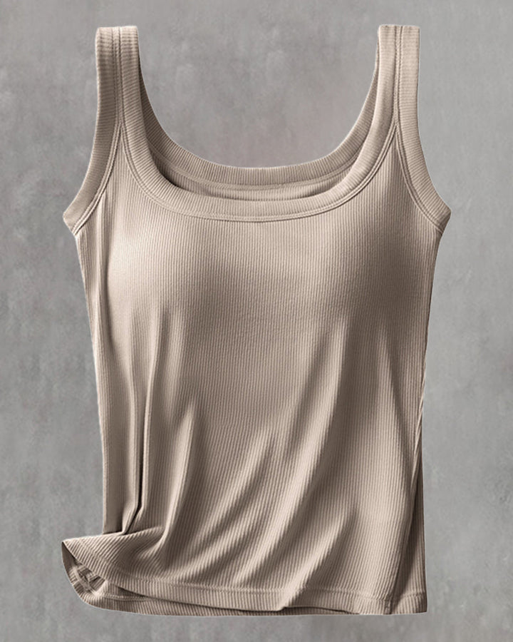 Débardeur Uni Avec Soutien-Gorge Intégré