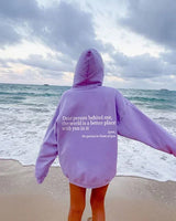 Sweat-shirt « Chère personne derrière moi »
