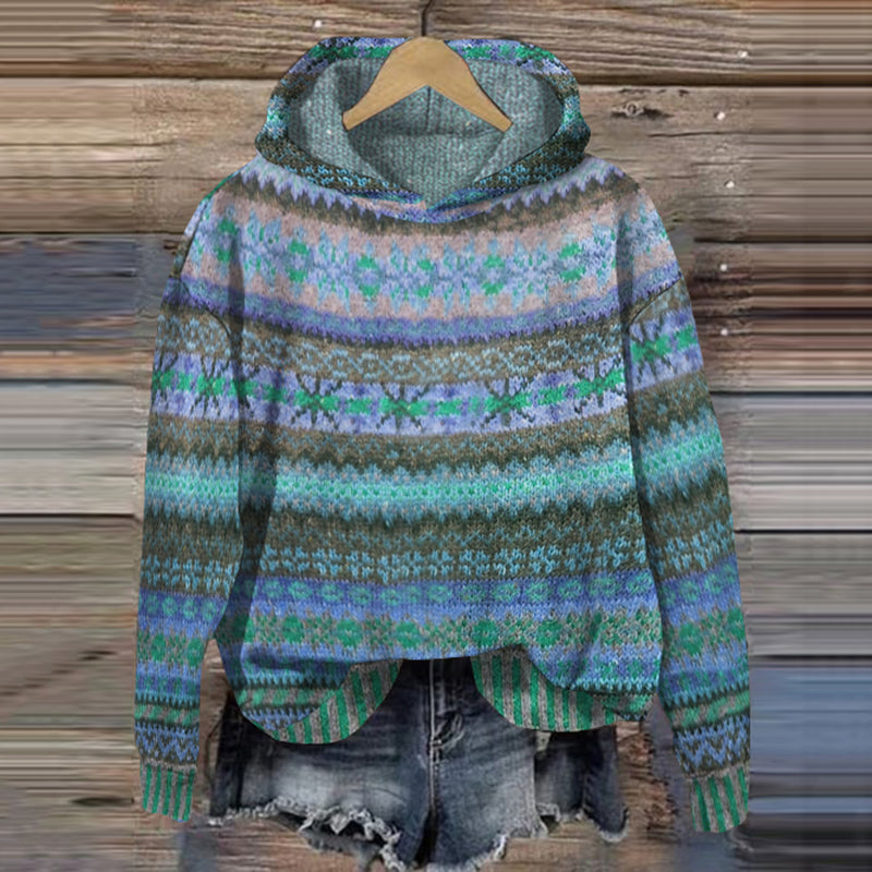 Solveig – Pull femme d’hiver à motif nordique