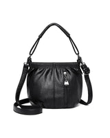 Sac À Main Décontracté Plissé Seau Cuir Souple