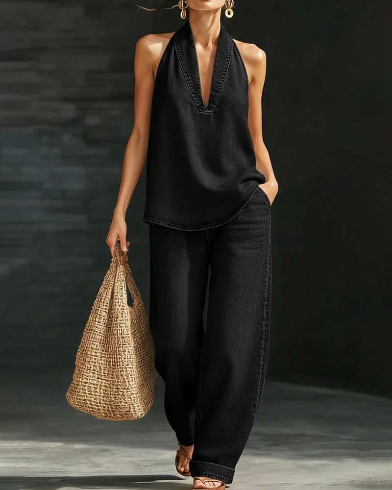 Set Mode Col Halter Jean