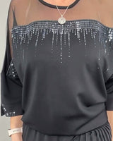 Blouse Maillage Éclaté Loose