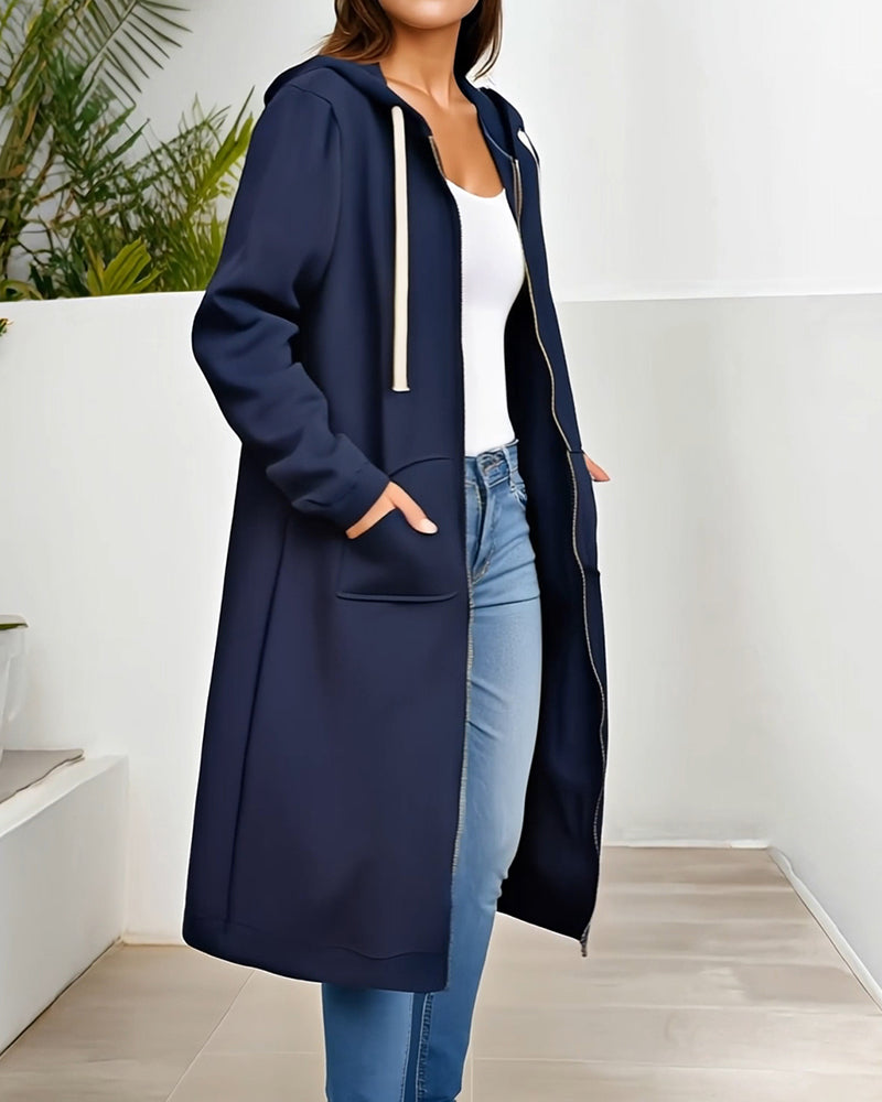 Manteau À Capuche Zippé Sweat-Shirt