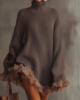 Ensemble Avec Style Élégant, Couche de Pull Et Robe Camisole