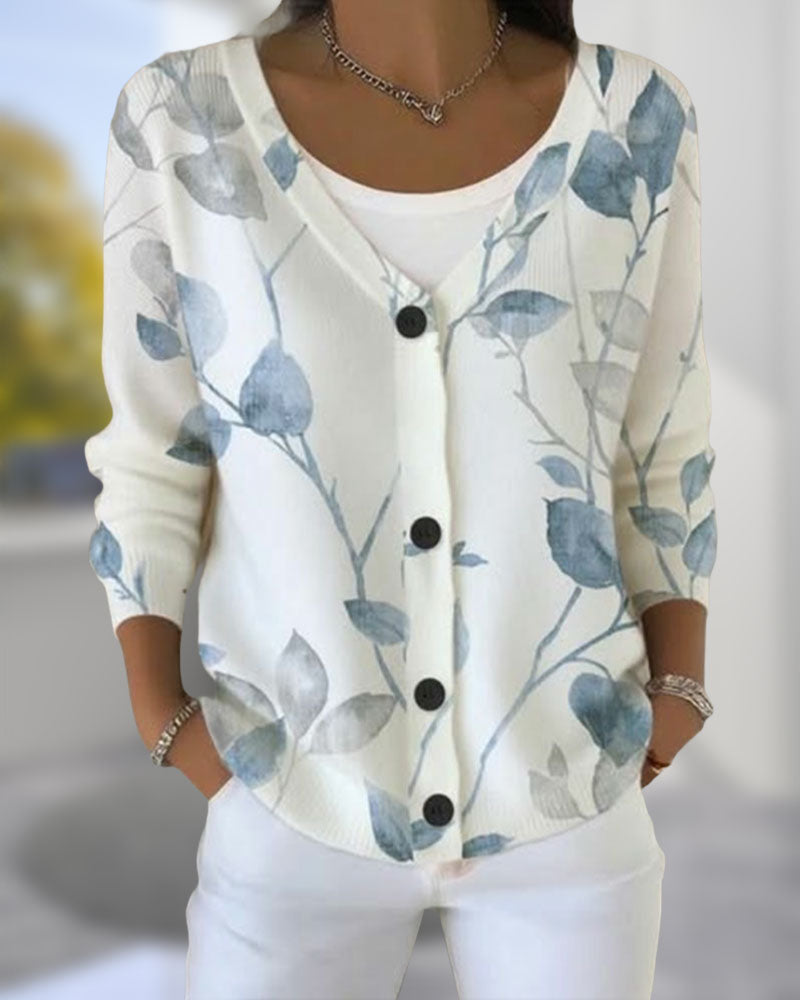 Cardigan Avec Ambiance À Inspiration Botanique