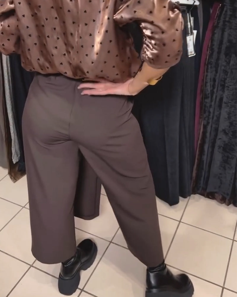 Jupe-Pantalon Élégant Design À Fermeture Éclair Décontracté
