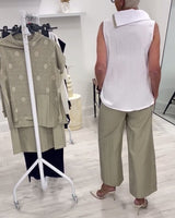 Costume Sans Manches Large Col Tendance