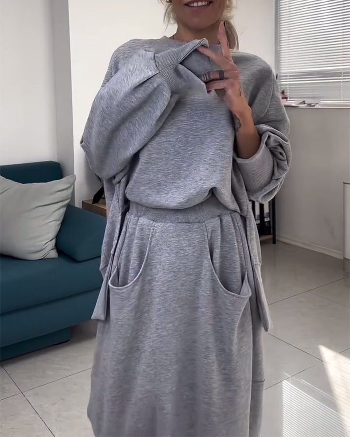 Sweat &amp; Jupe Ensemble Coordonné