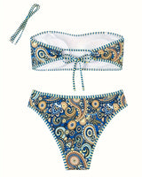 Maillot de bain Deux Pièces Imprimé Style Ethnique