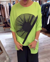 T-Shirt Imprimé Fleuri Manches Courtes Décontracté
