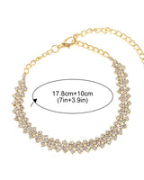 Bracelet de cheville en strass losange irrégulier
