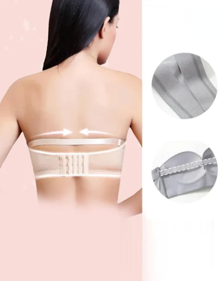 Soutien-gorge sans bretelles avec boucle sur le devant