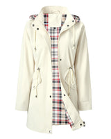 Trench Long Imperméable À Capuche Pour Femme